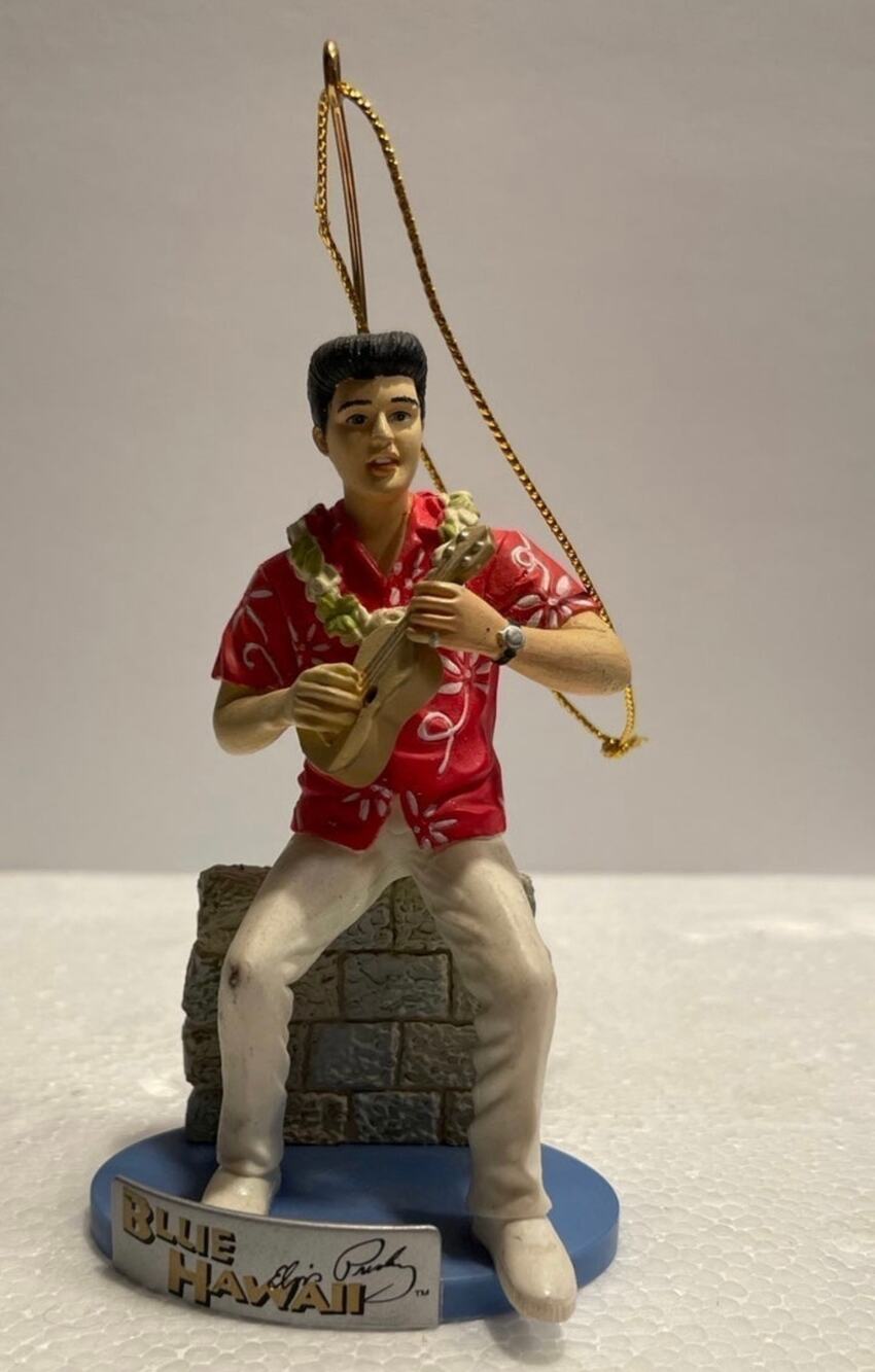 Elvis Christmas ornament Blue Hawaii